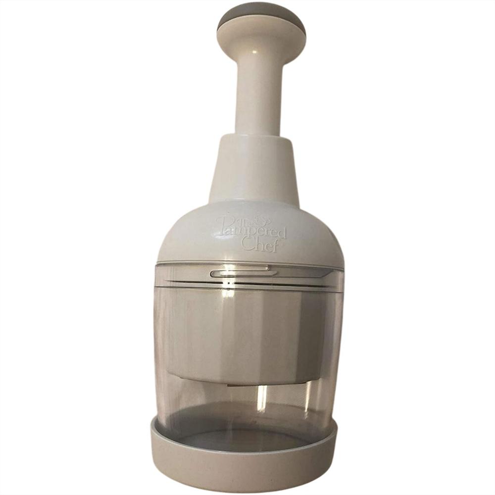 Picador Manual Pampered Chef Con Cuchilla De Acero Inoxidable Blanco img #1