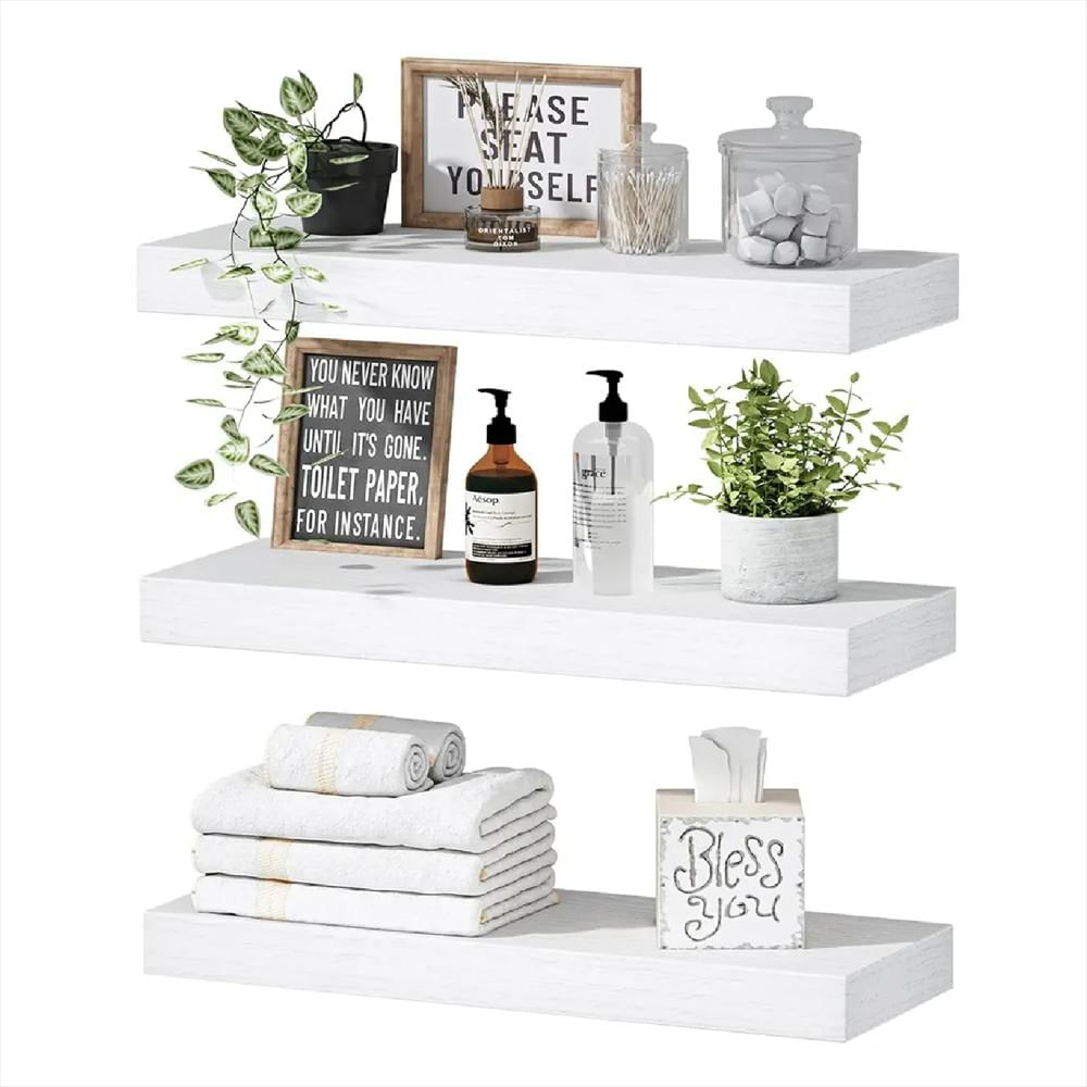 Set De 3 Estantes Flotantes Madera Rustica Decoracion img #1