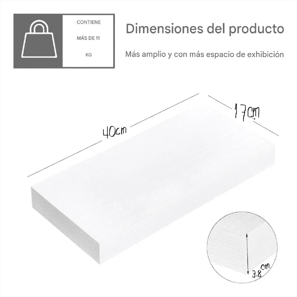 Set De 3 Estantes Flotantes Madera Rustica Decoracion img #2