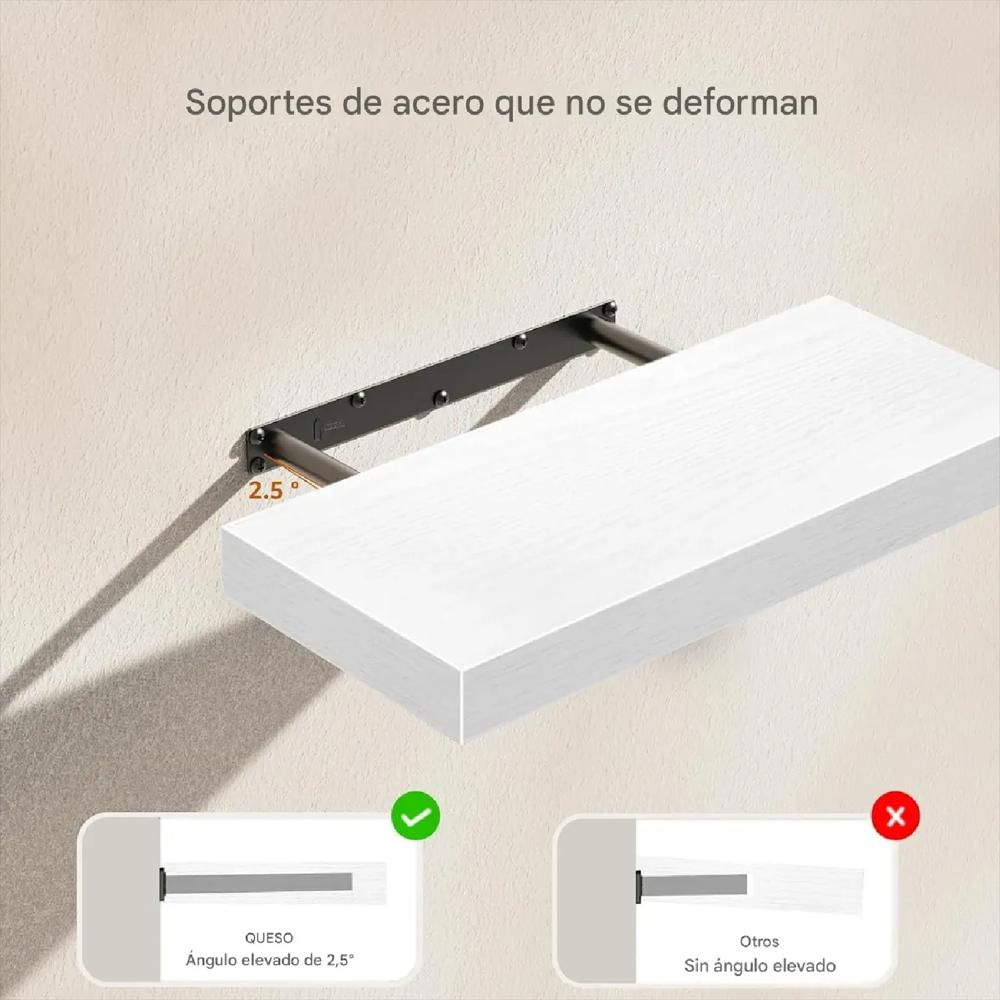 Set De 3 Estantes Flotantes Madera Rustica Decoracion img #3