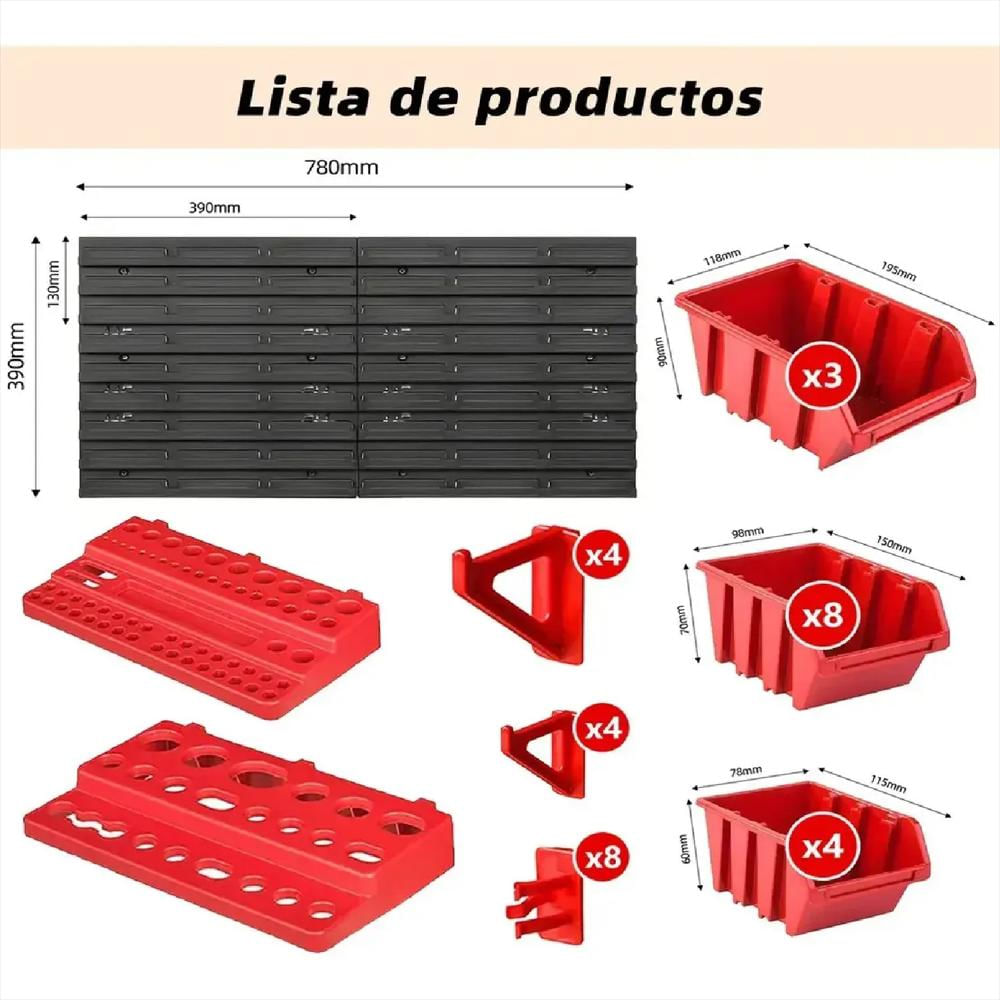 Set Organizador Herramientas, Almacenamiento Compartimientos img #2