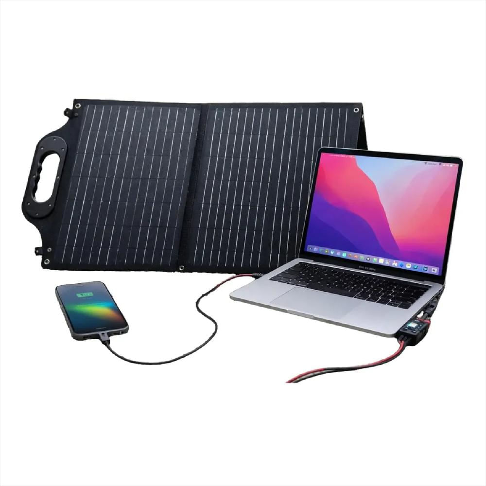 Panel Solar Plegable Portatil 60W, Cargador Monocristalino img #1