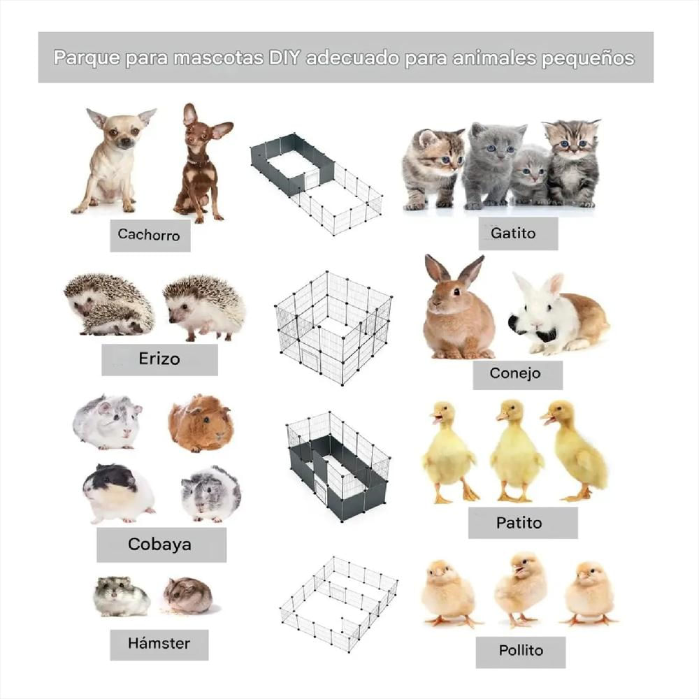 Corral Jaula Modular Para Mascotas Perros Gatos Conejos img #5
