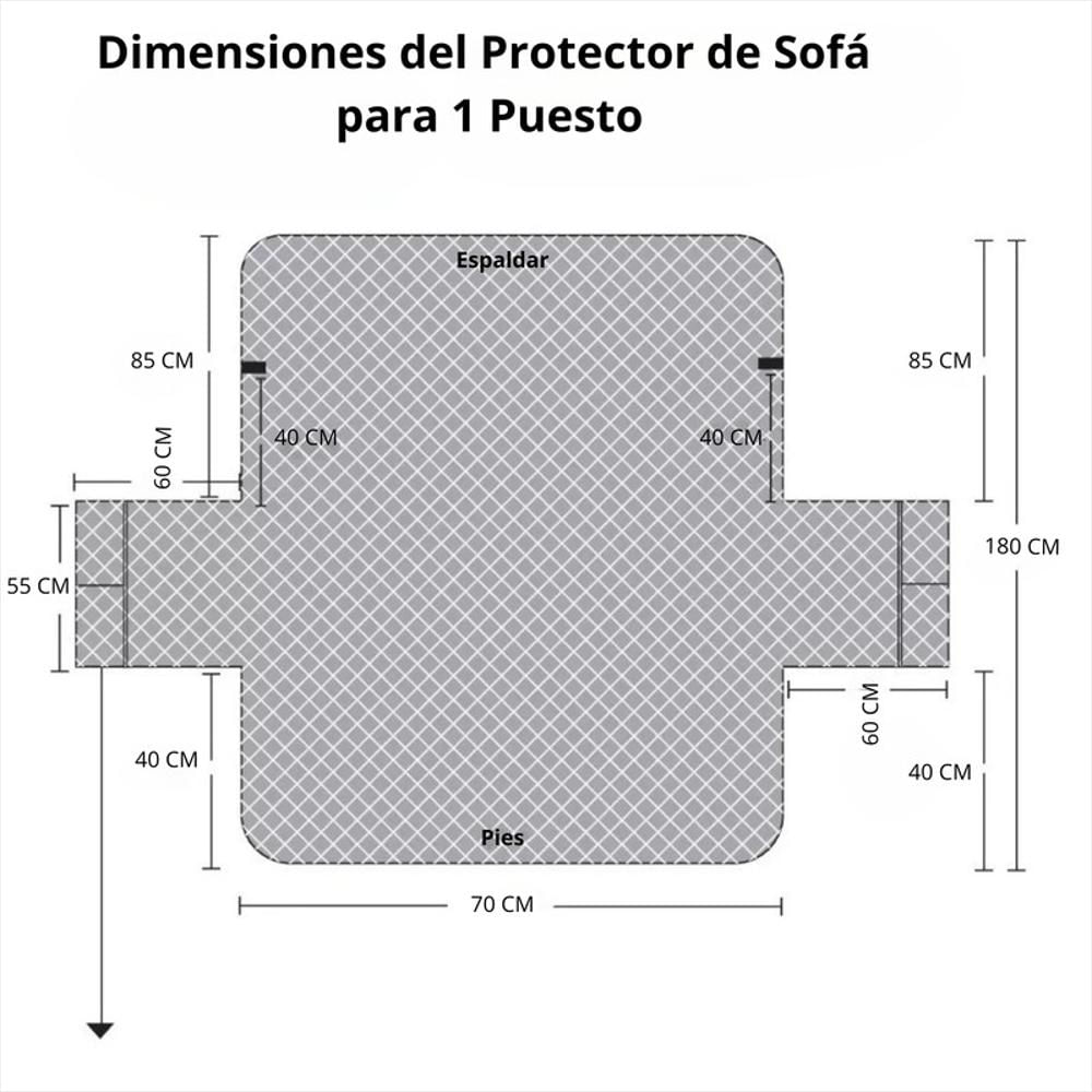 Protector De Sofá Acolchado Doble Faz A Cuadros Café Camel 1 Puesto Mindy img #5