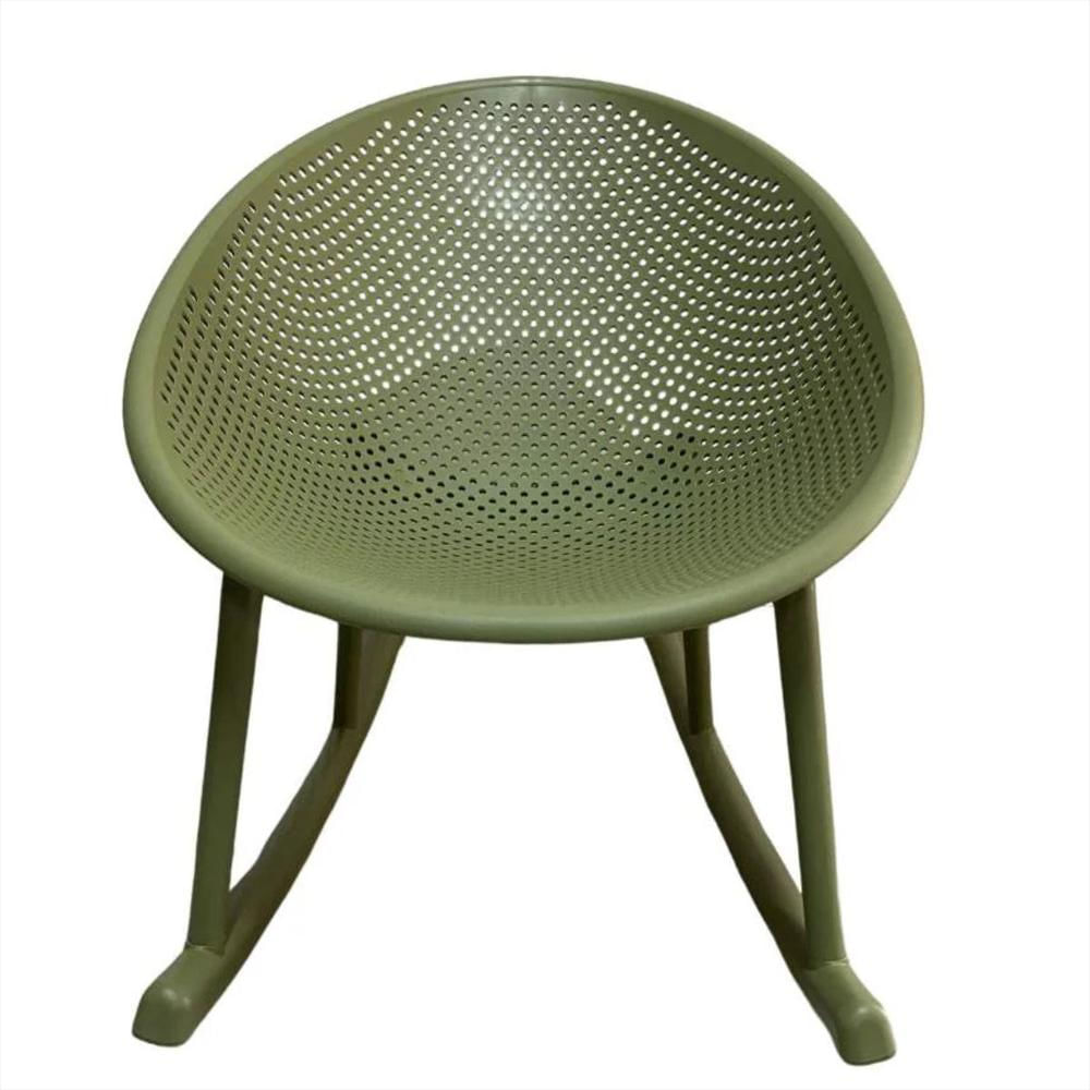 Silla Mecedora Con Espaldar Curvo Microperforado En Polipropileno Color Verde img #1