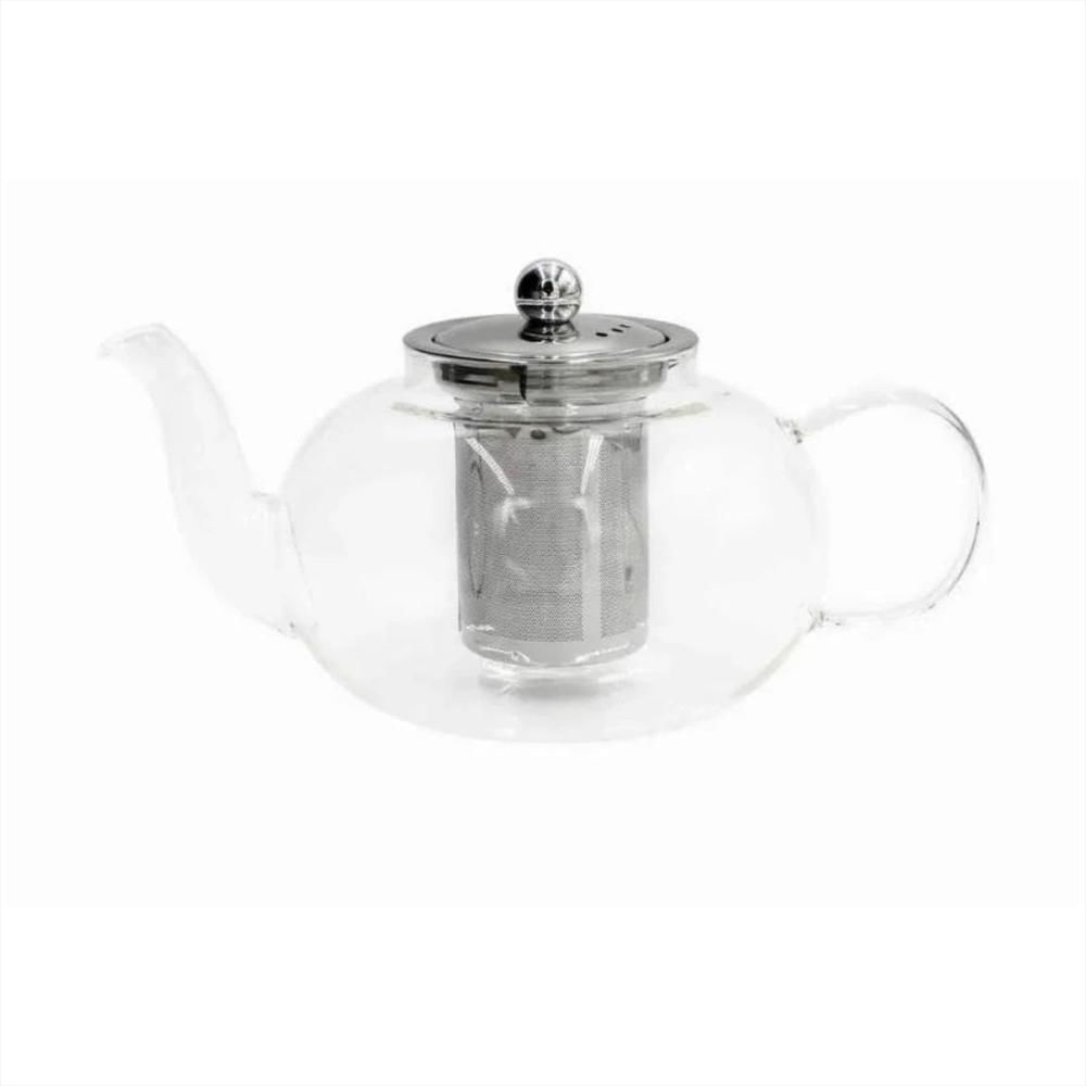 Tetera En Vidrio Transparente Con Infusor De Acero Inoxidable 1 Litro img #1