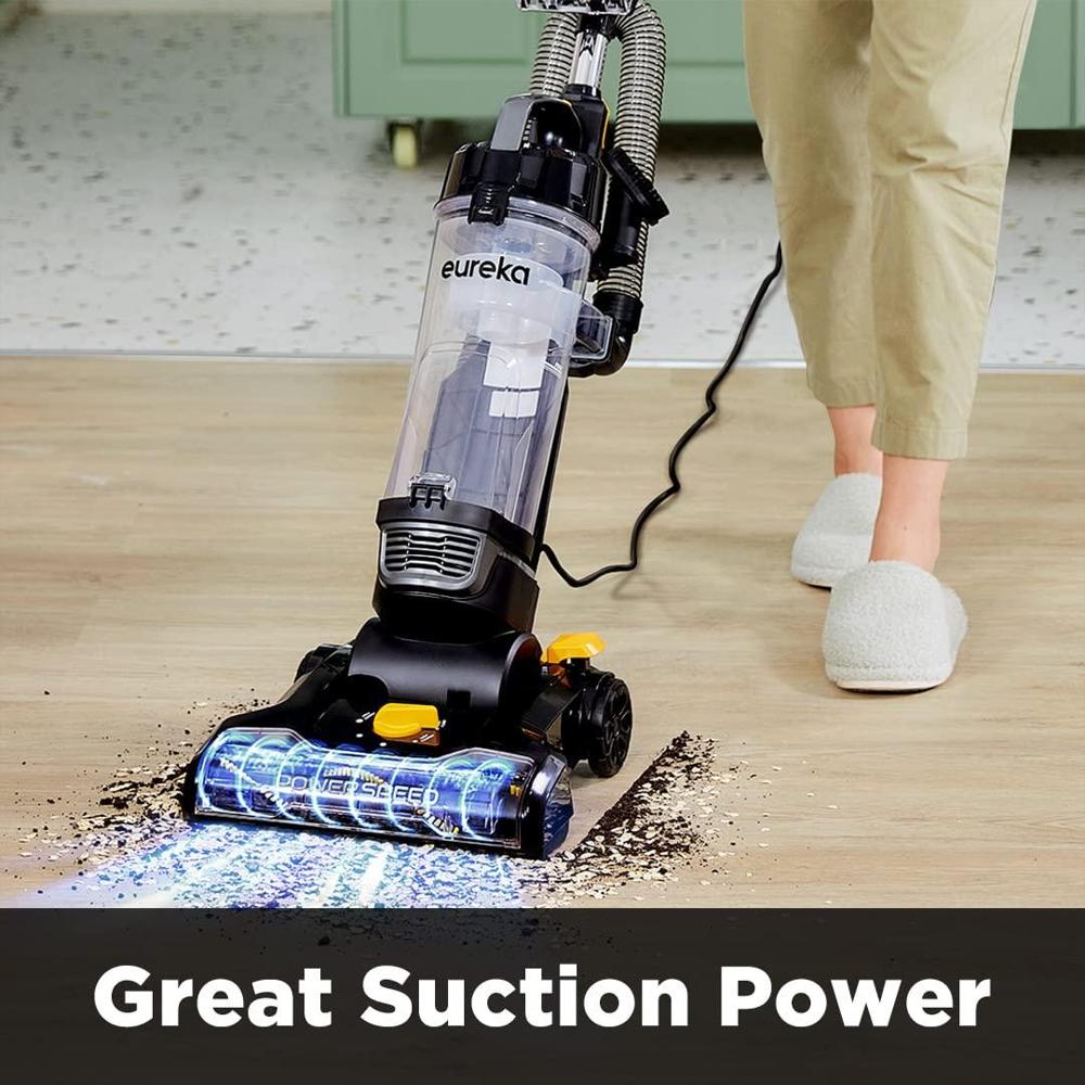 Aspiradora Vertical Eureka Powerspeed Pet Turbo Para Alfombra Y Piso Duro Negra img #2