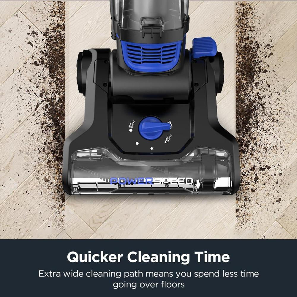 Aspiradora Vertical Eureka Powerspeed Ligera Para Alfombra Y Piso Duro Azul img #3
