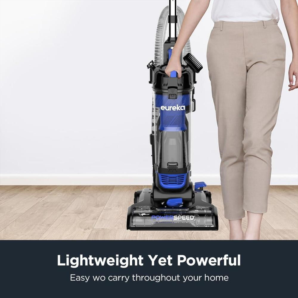 Aspiradora Vertical Eureka Powerspeed Ligera Para Alfombra Y Piso Duro Azul img #4