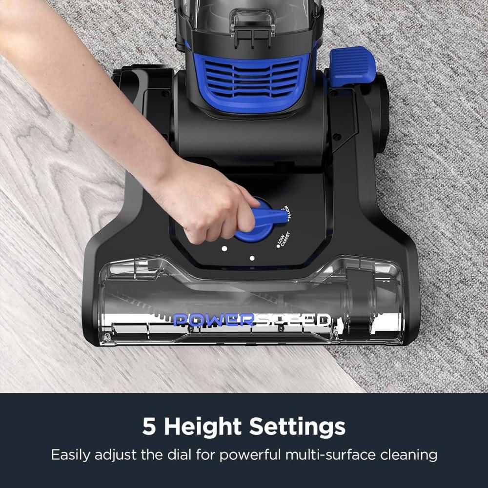 Aspiradora Vertical Eureka Powerspeed Ligera Para Alfombra Y Piso Duro Azul img #5