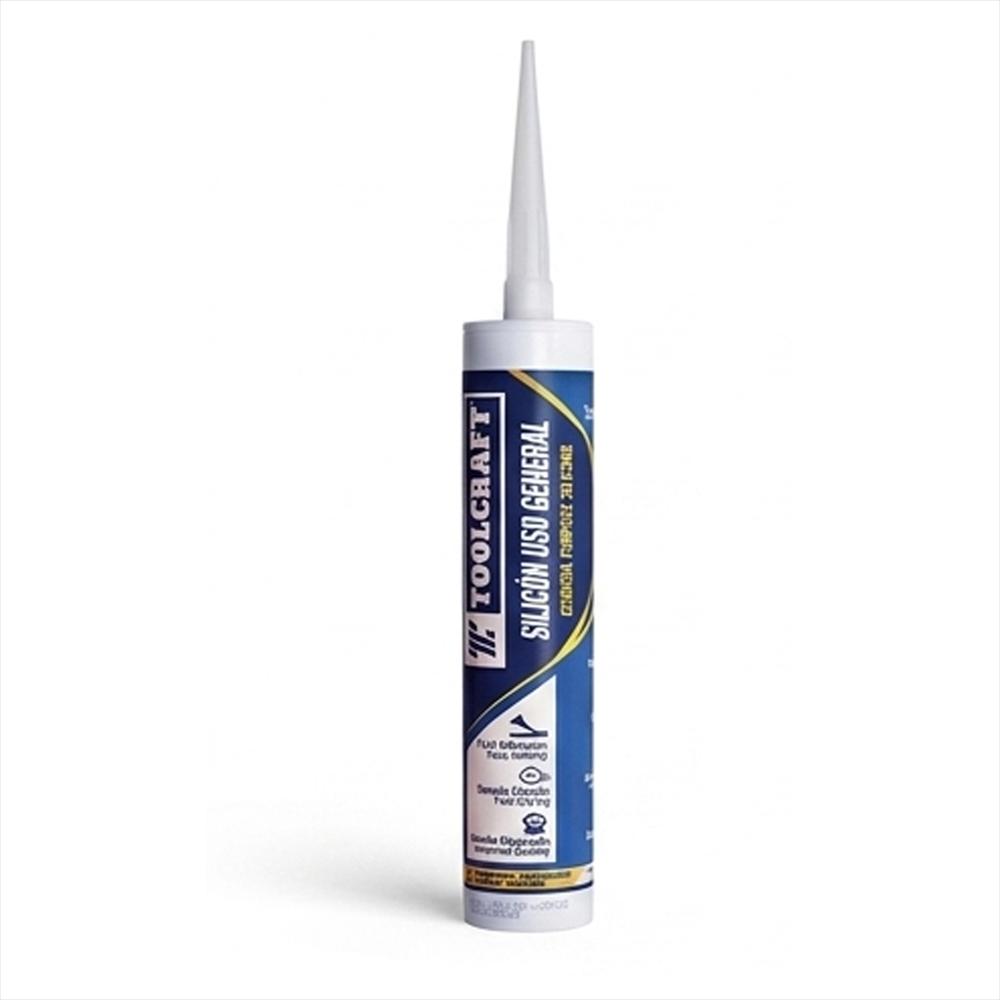 Silicona Transparente Multiusos 280Gr Toolcraft Sellante img #1