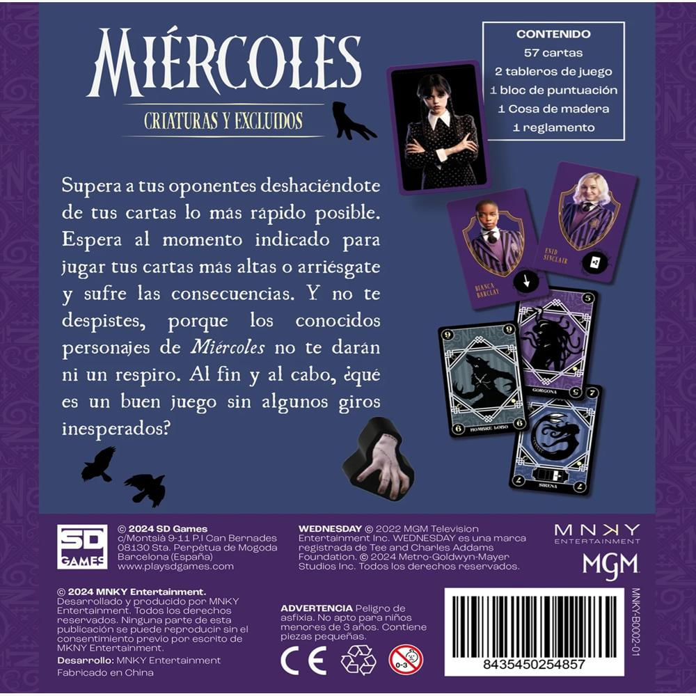 Juego De Mesa Miércoles Criaturas Y Excluidos img #5