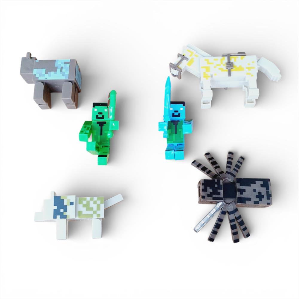 Set Figuras Minecraft X6 Coleccion Ensamblar Juguete Muñeco img #2