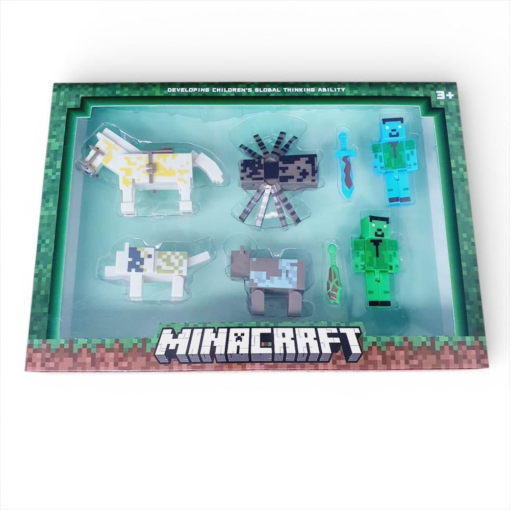 Set Figuras Minecraft X6 Coleccion Ensamblar Juguete Muñeco img #3