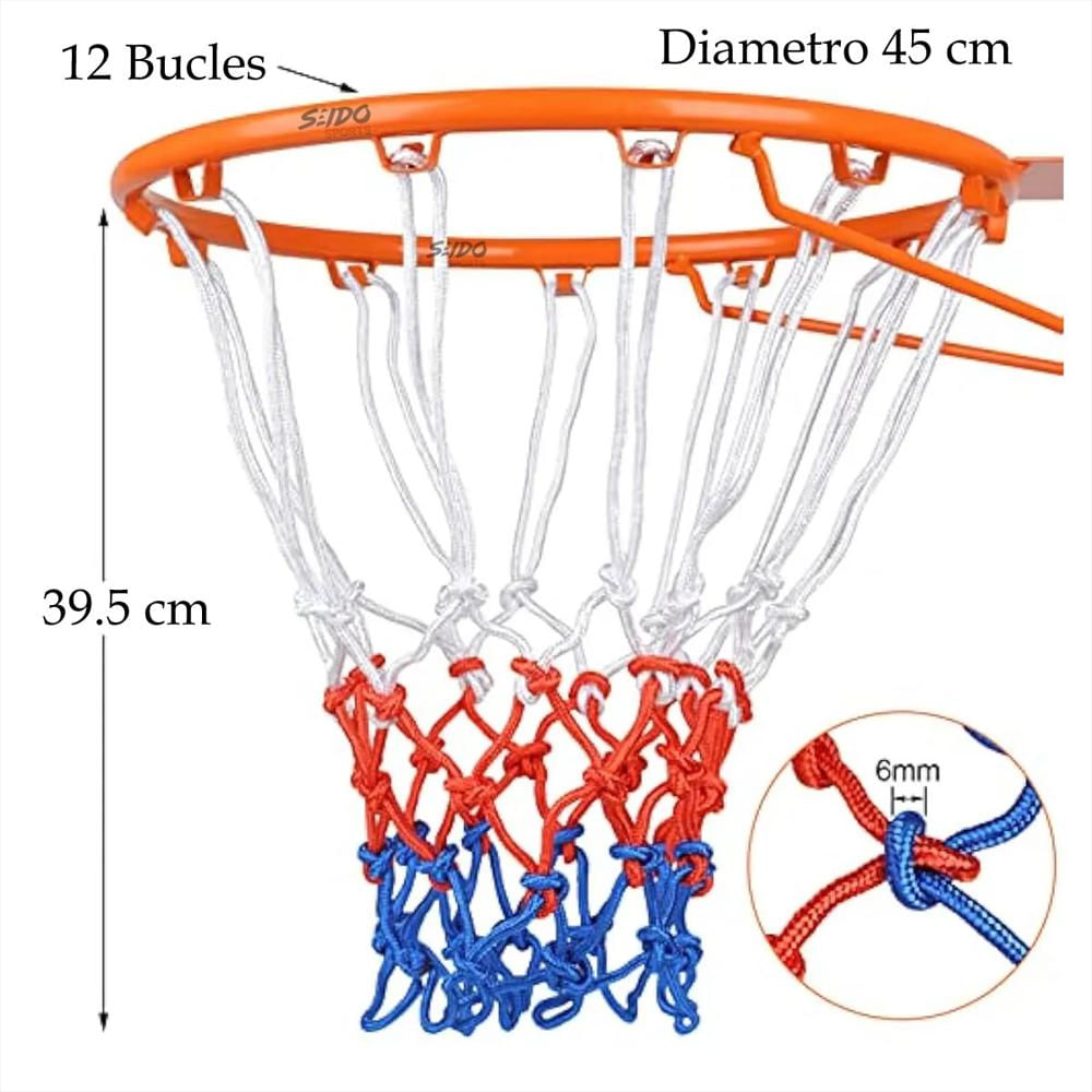 Aro Profesional Baloncesto Cesta Basketball Hierro + Malla img #3