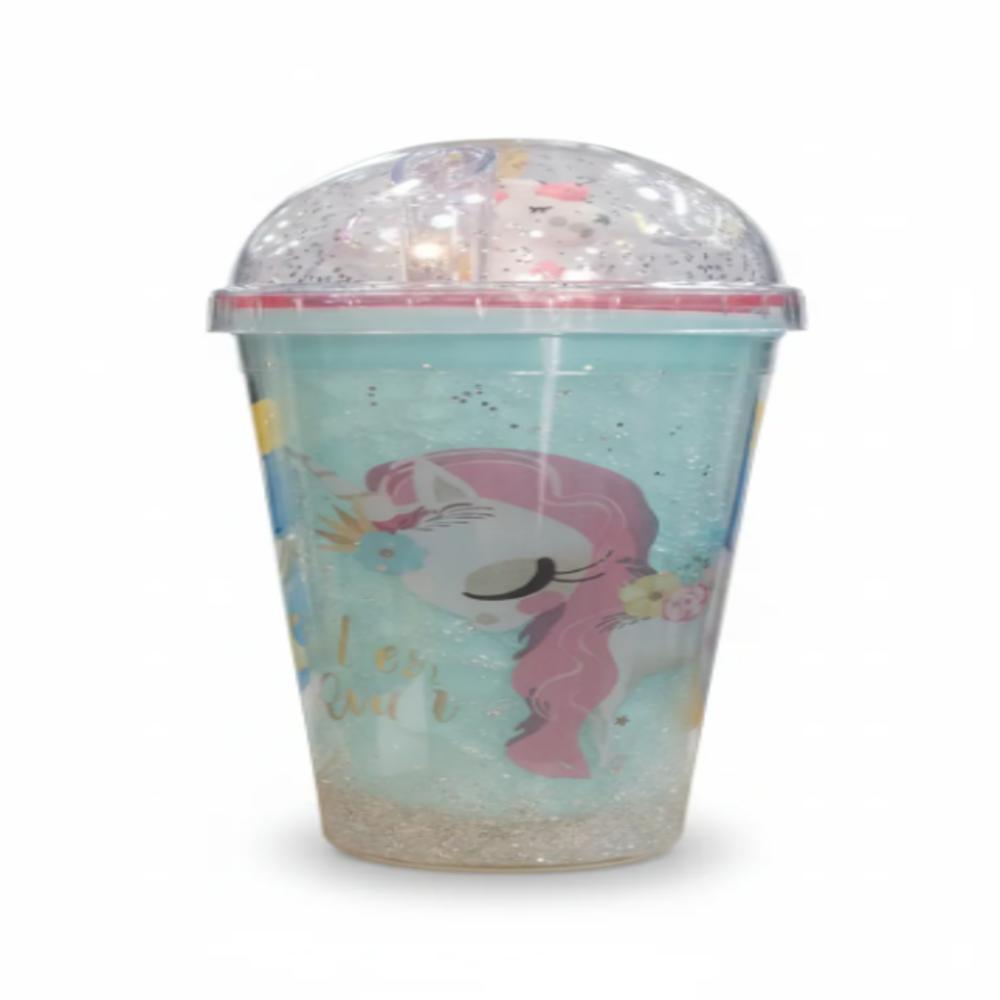 Vaso Acrílico Reutilizable Con Diseño De Unicornio img #1