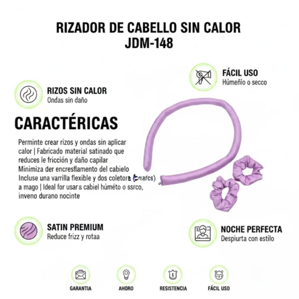 Rizador De Cabello Sin Calor Jdm 148 img #3