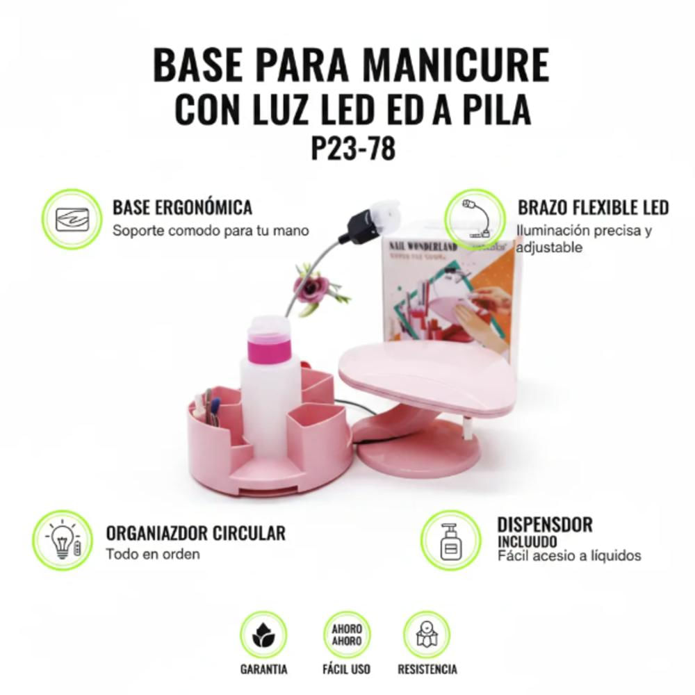 Base Para Manicure Con Luz Led A Pila P23 78 img #3