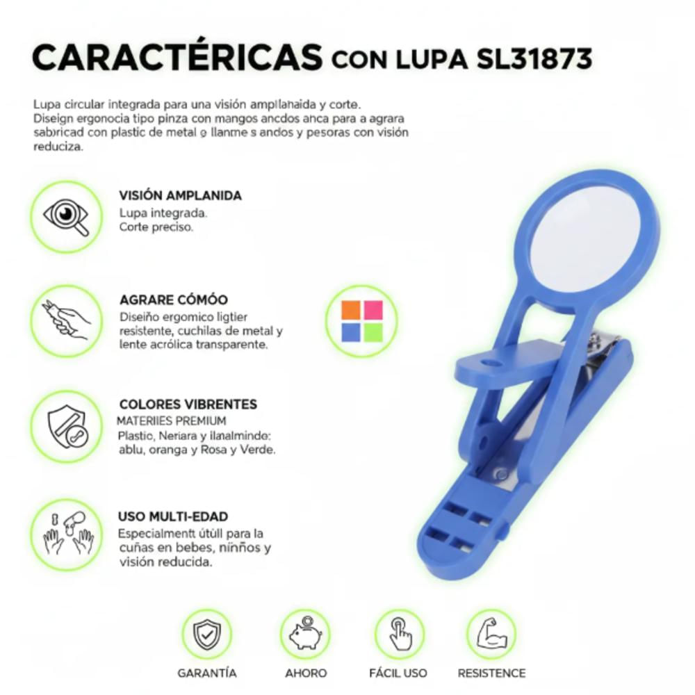 Corta Uñas Con Lupa Sl31873 img #3
