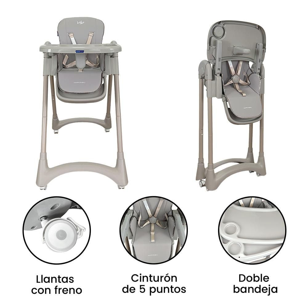 Silla Comedor Para Bebe Multiposiciones HAPPY BABY img #2