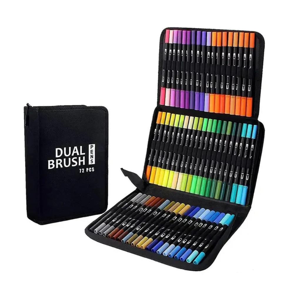 Estuche De Marcadores Doble Punta Multicolor 72 Piezas img #2