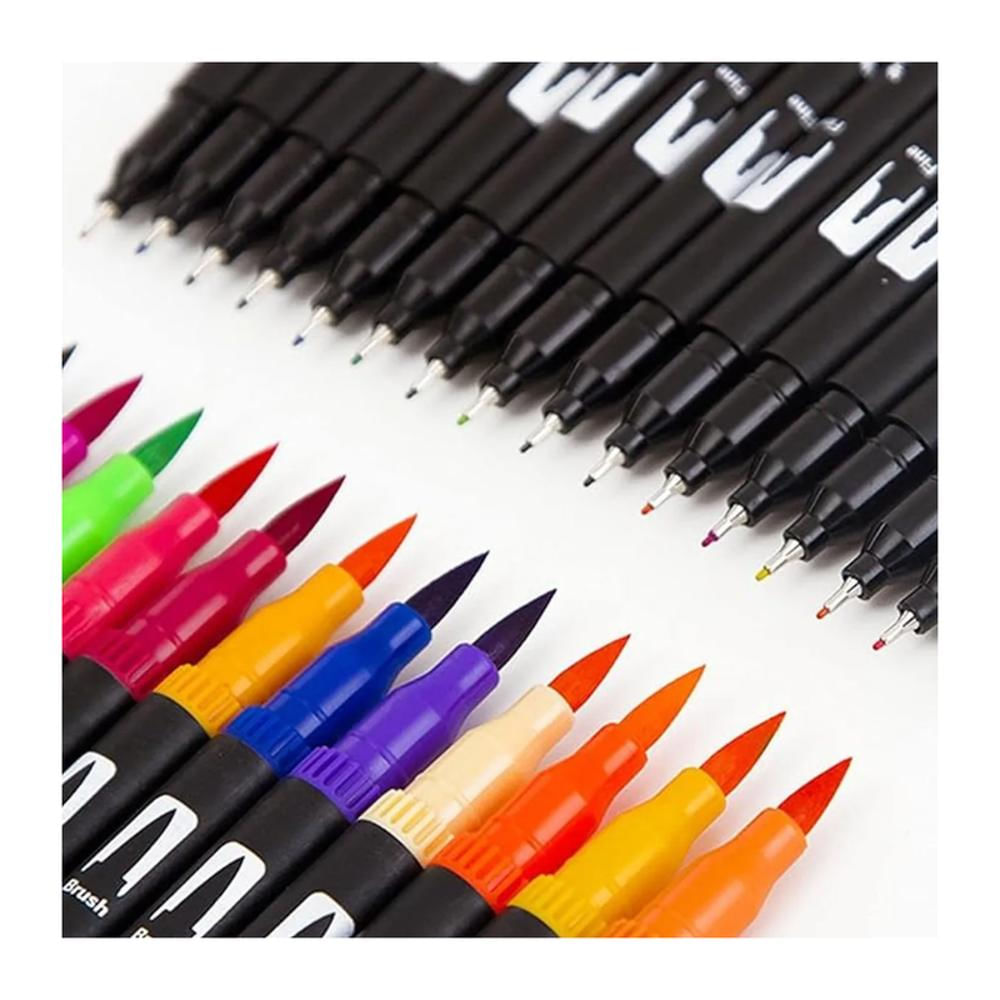 Estuche De Marcadores Doble Punta Multicolor 72 Piezas img #3