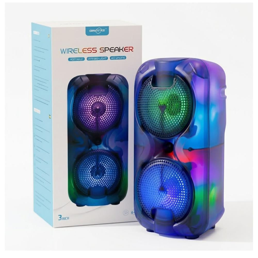 Parlante Bluetooth Gts 2083 Doble Bocina Portátil Recargable img #1