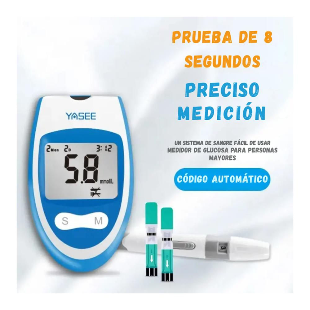 Glucometro Digital Portatil Kit 50 Tiras 50 Lancetas img #3