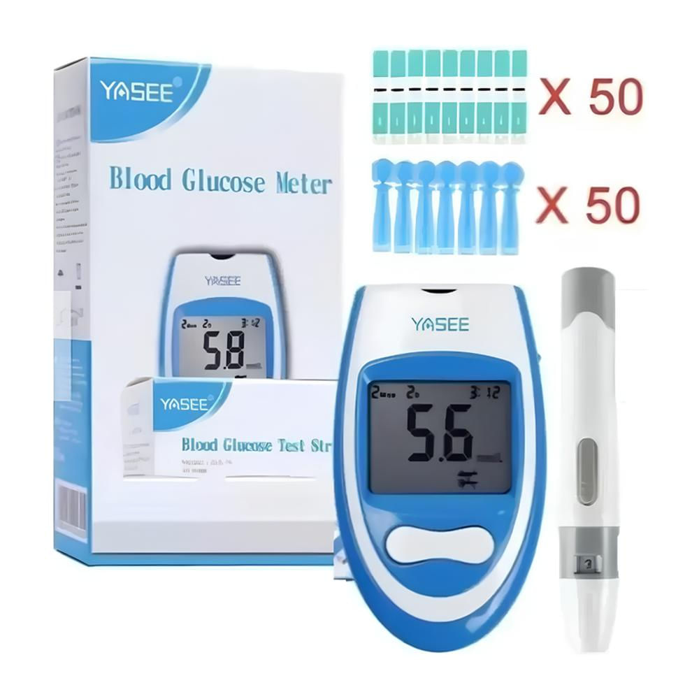 Glucometro Digital Portatil Kit 50 Tiras 50 Lancetas img #4