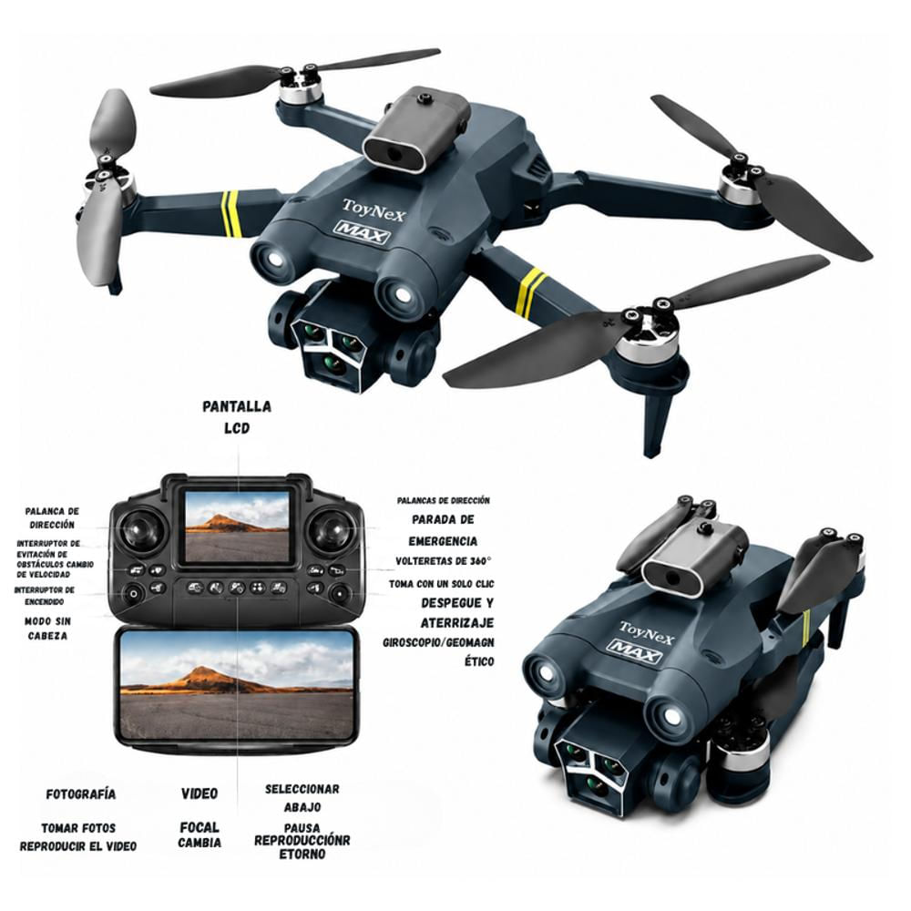 Drone Z3 Max Triple Camara Sensor Obstaculos Control Remoto img #2