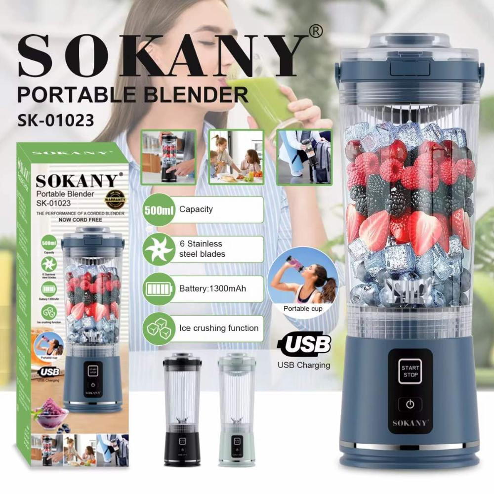 Licuadora Portátil Recargable 6 Cuchillas Sokany 500Ml img #3