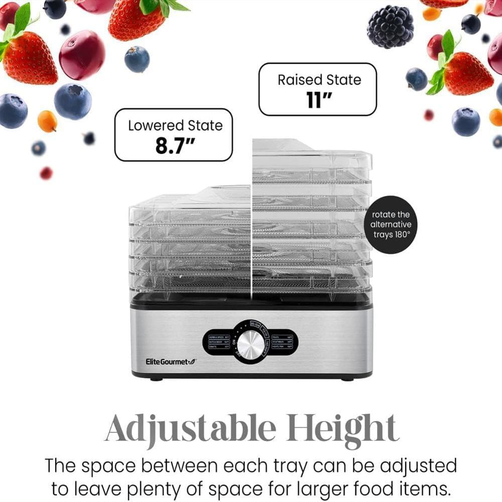 Deshidratador De Alimentos Elite Gourmet Acero Inoxidable img #3