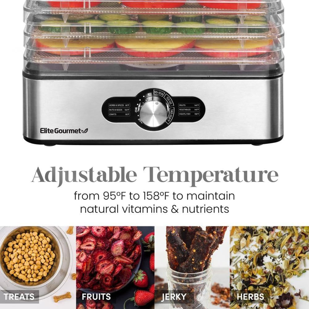 Deshidratador De Alimentos Elite Gourmet Acero Inoxidable img #4