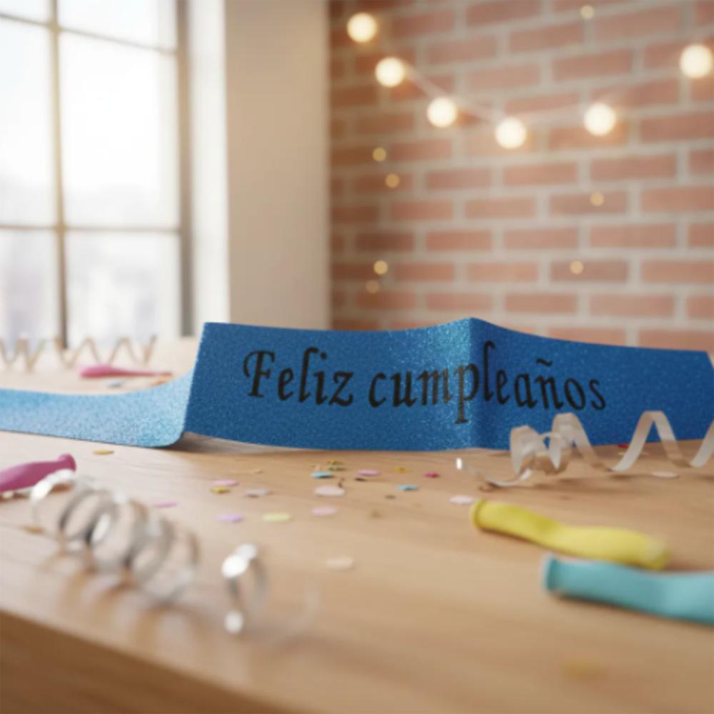 Banda Corporal Feliz Cumpleaños Azul img #4