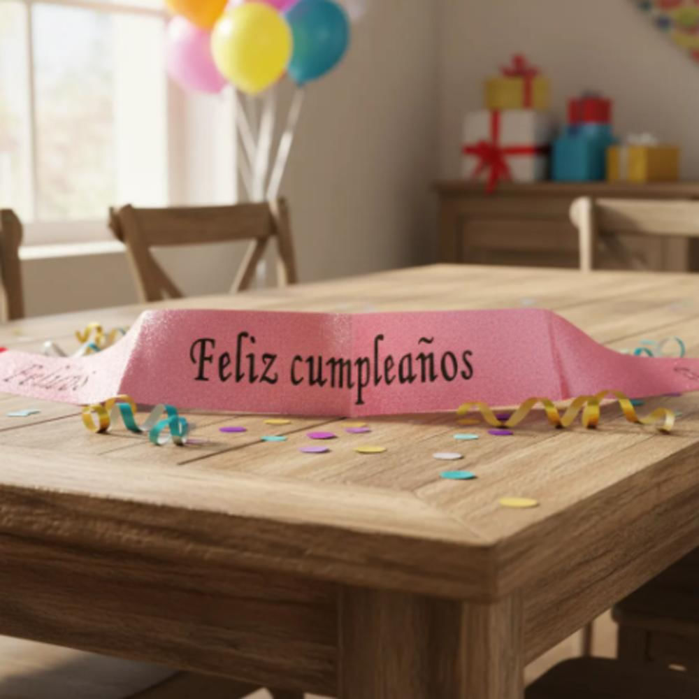 Banda Corporal Feliz Cumpleaños Rosa img #2