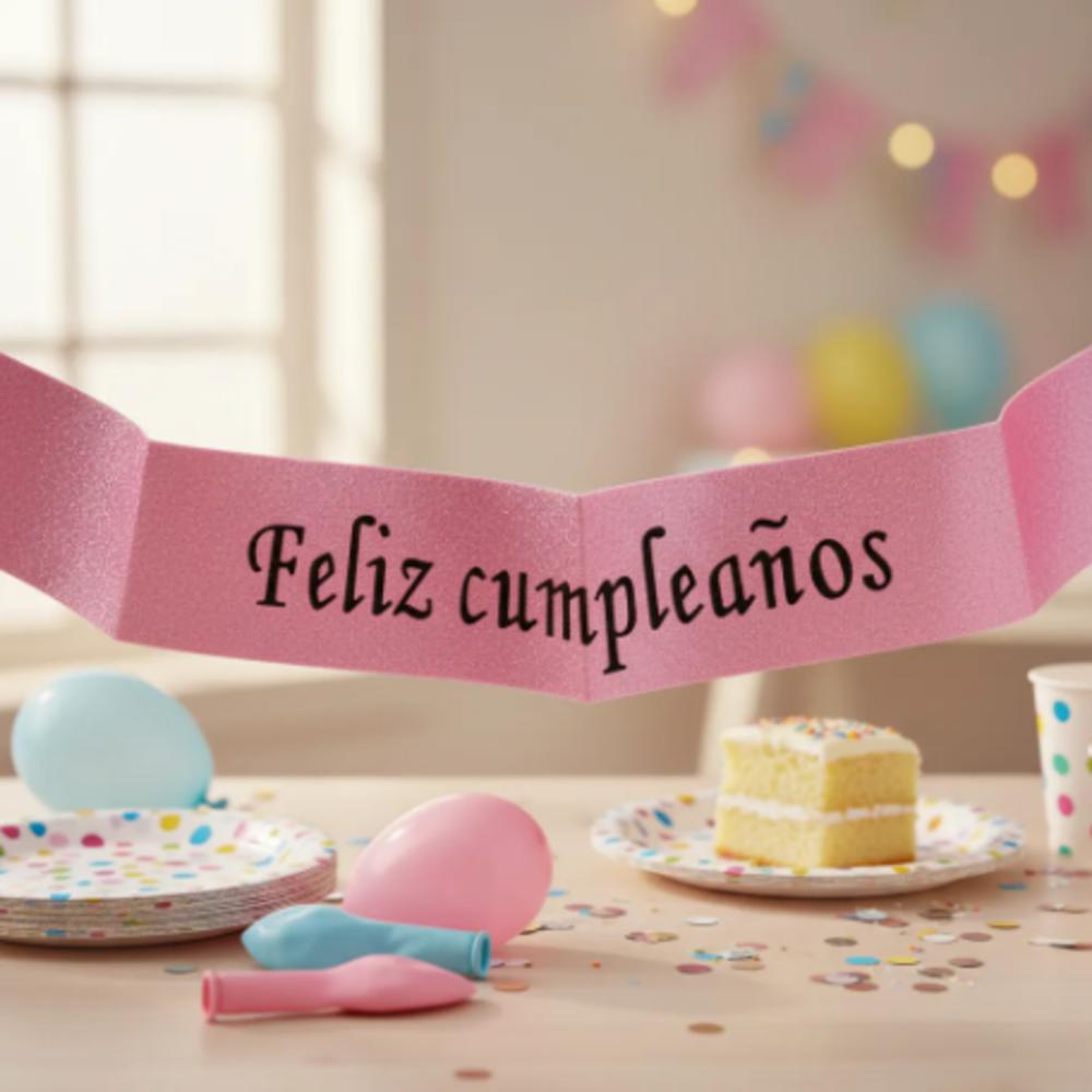 Banda Corporal Feliz Cumpleaños Rosa img #4