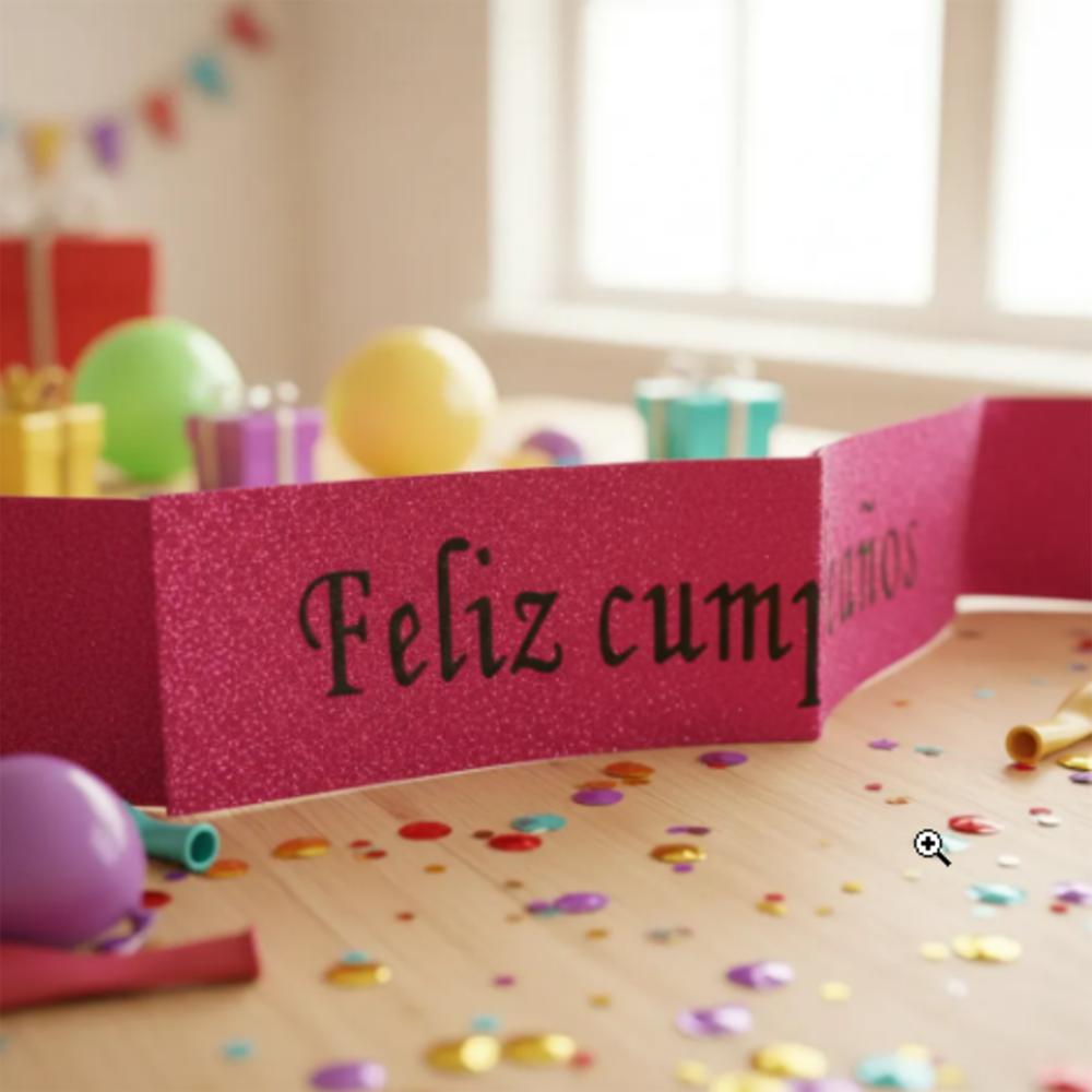 Banda Corporal Feliz Cumpleaños Fucsia img #2