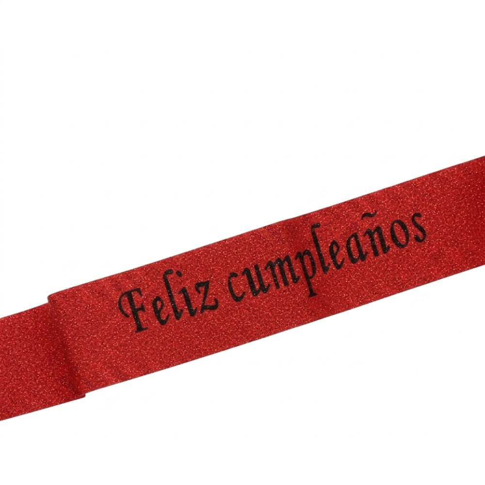 Banda Corporal Feliz Cumpleaños Rojo img #1