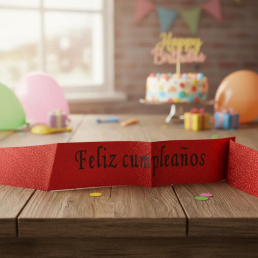 Banda Corporal Feliz Cumpleaños Rojo img #5