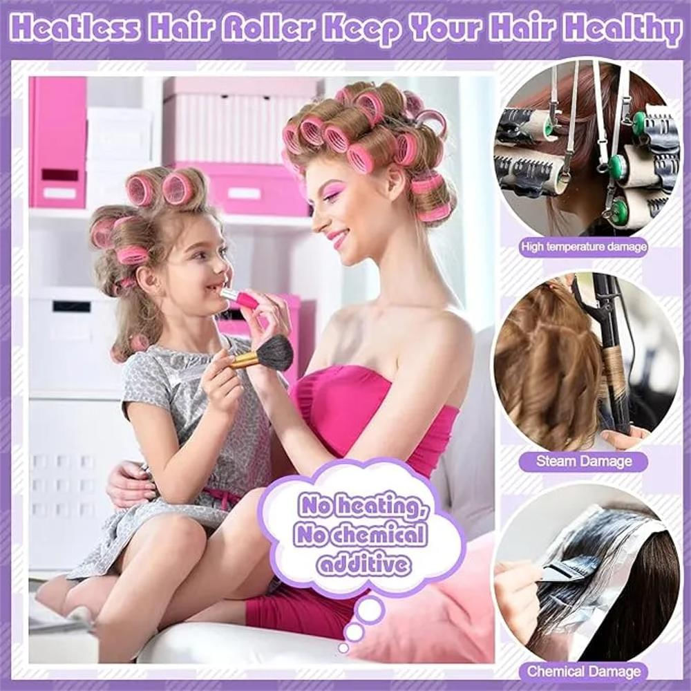 Set Rulos Para Cabello Sin Calor 64 Piezas Con Clips img #5