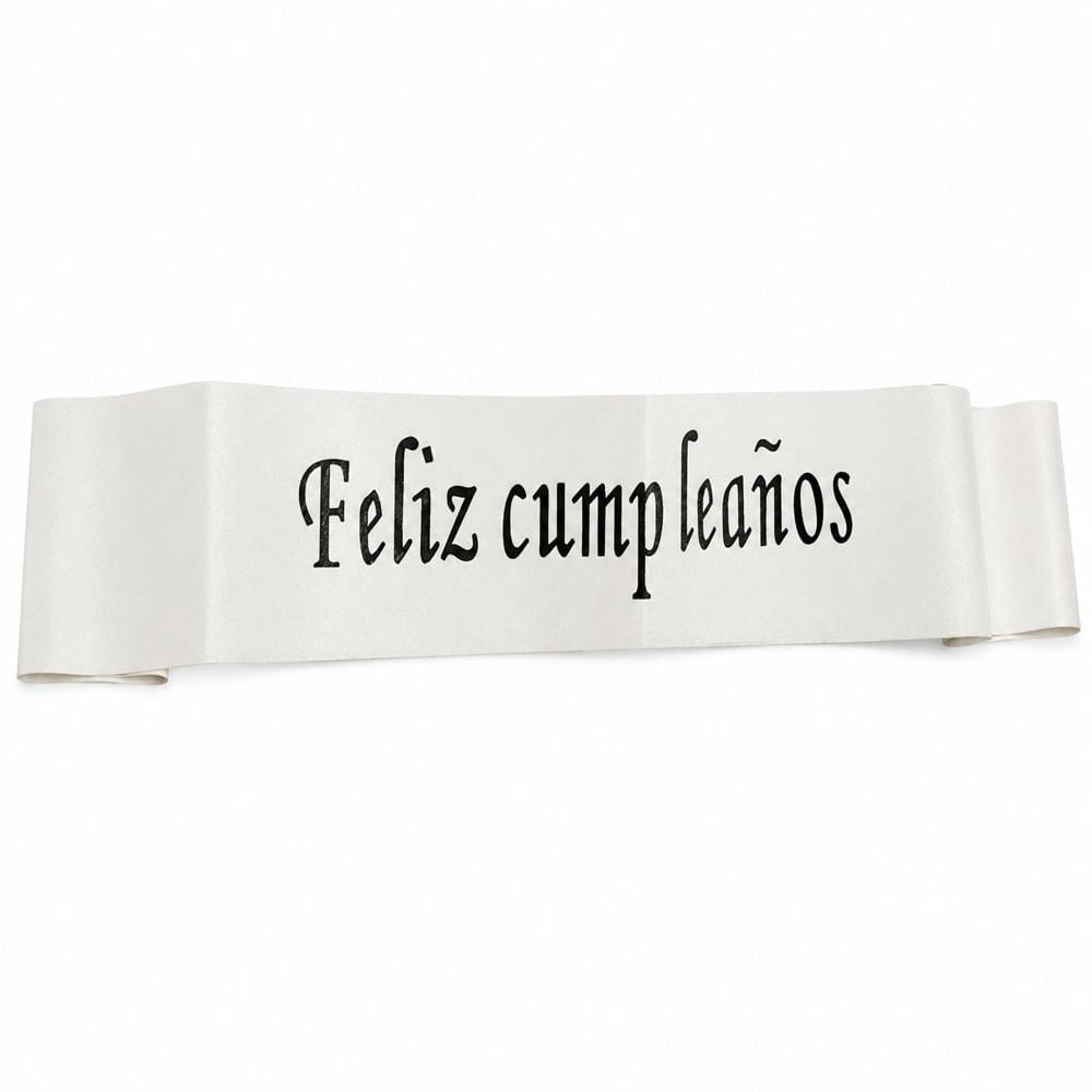 Banda Corporal Feliz Cumpleaños Blanco img #1