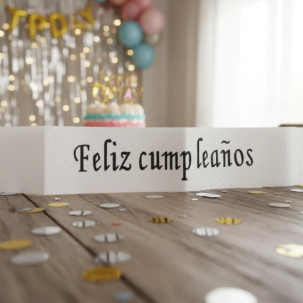 Banda Corporal Feliz Cumpleaños Blanco img #4