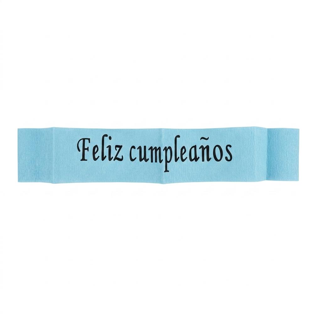 Banda Corporal Feliz Cumpleaños Azul Claro img #1
