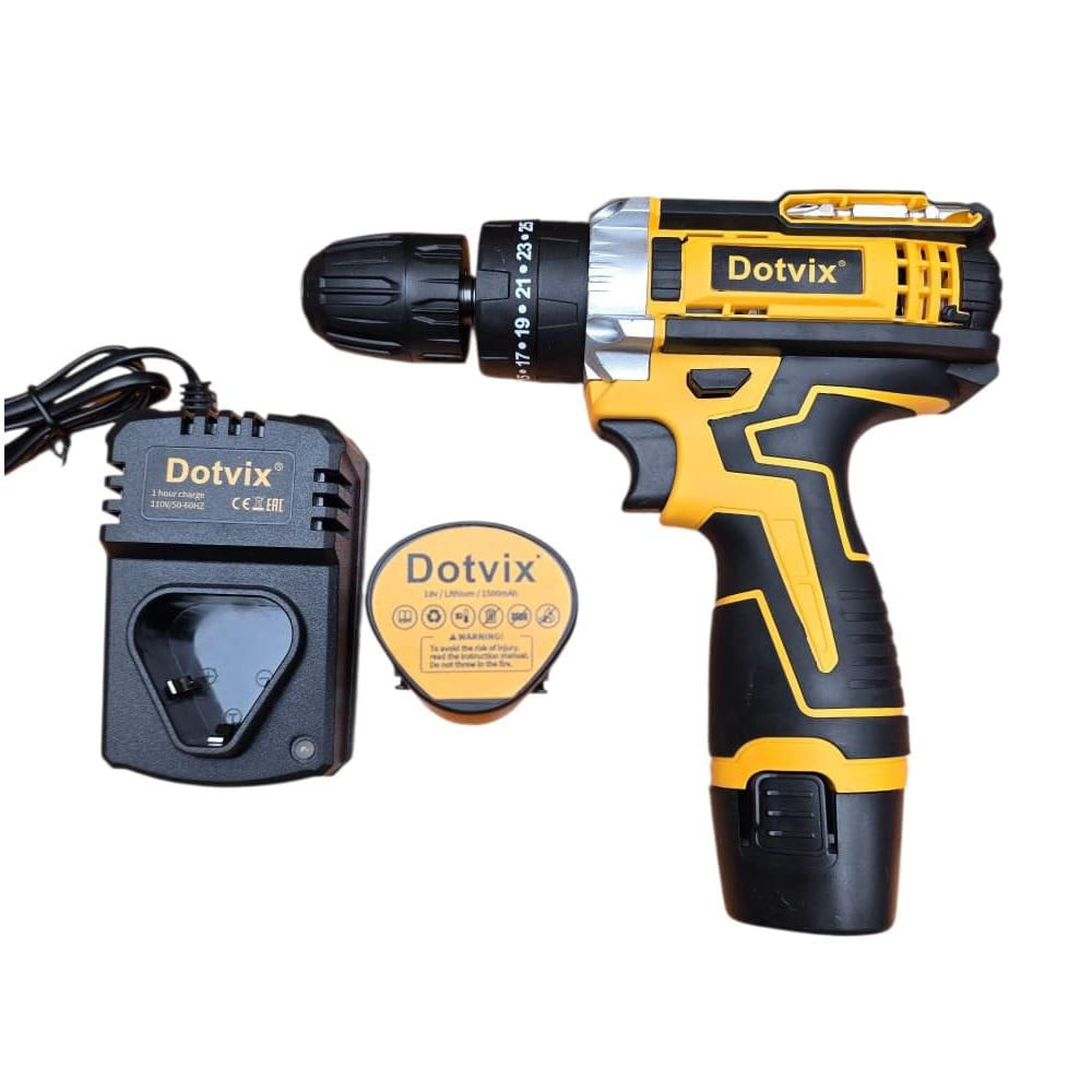 Taladro Inalambrido Kit Doble Batería 18V 27 Piezas Base De Carga Dot 18V D img #4