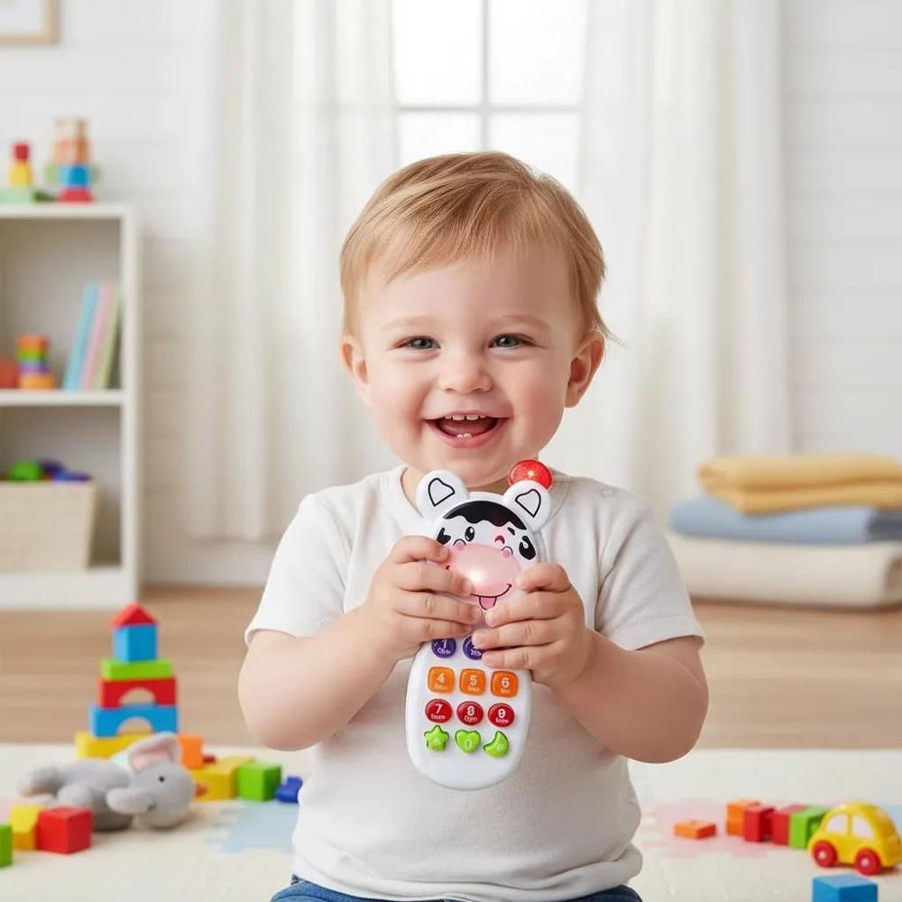 Celular Interactivo Diseño De Vaca Para Niños Con Sonido img #3
