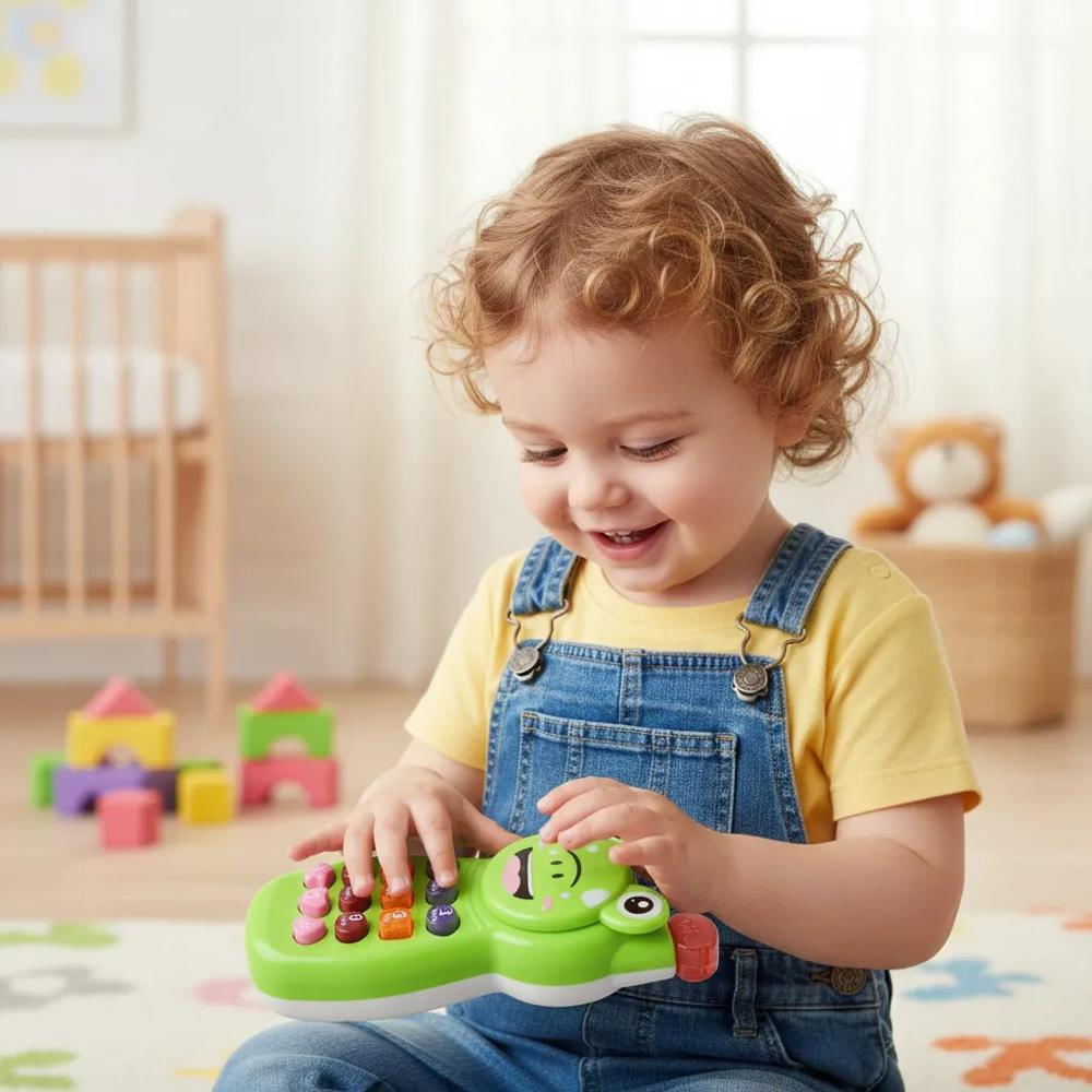 Celular Interactivo Diseño De Rana Para Niños Con Sonido img #2