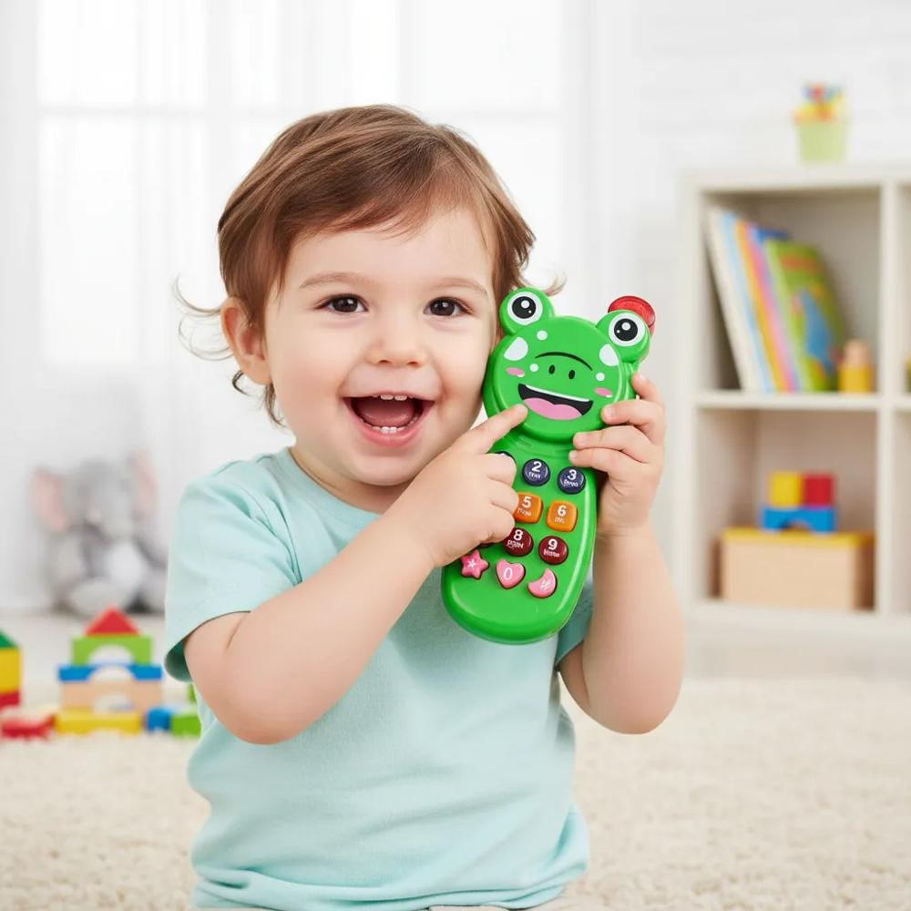 Celular Interactivo Diseño De Rana Para Niños Con Sonido img #5