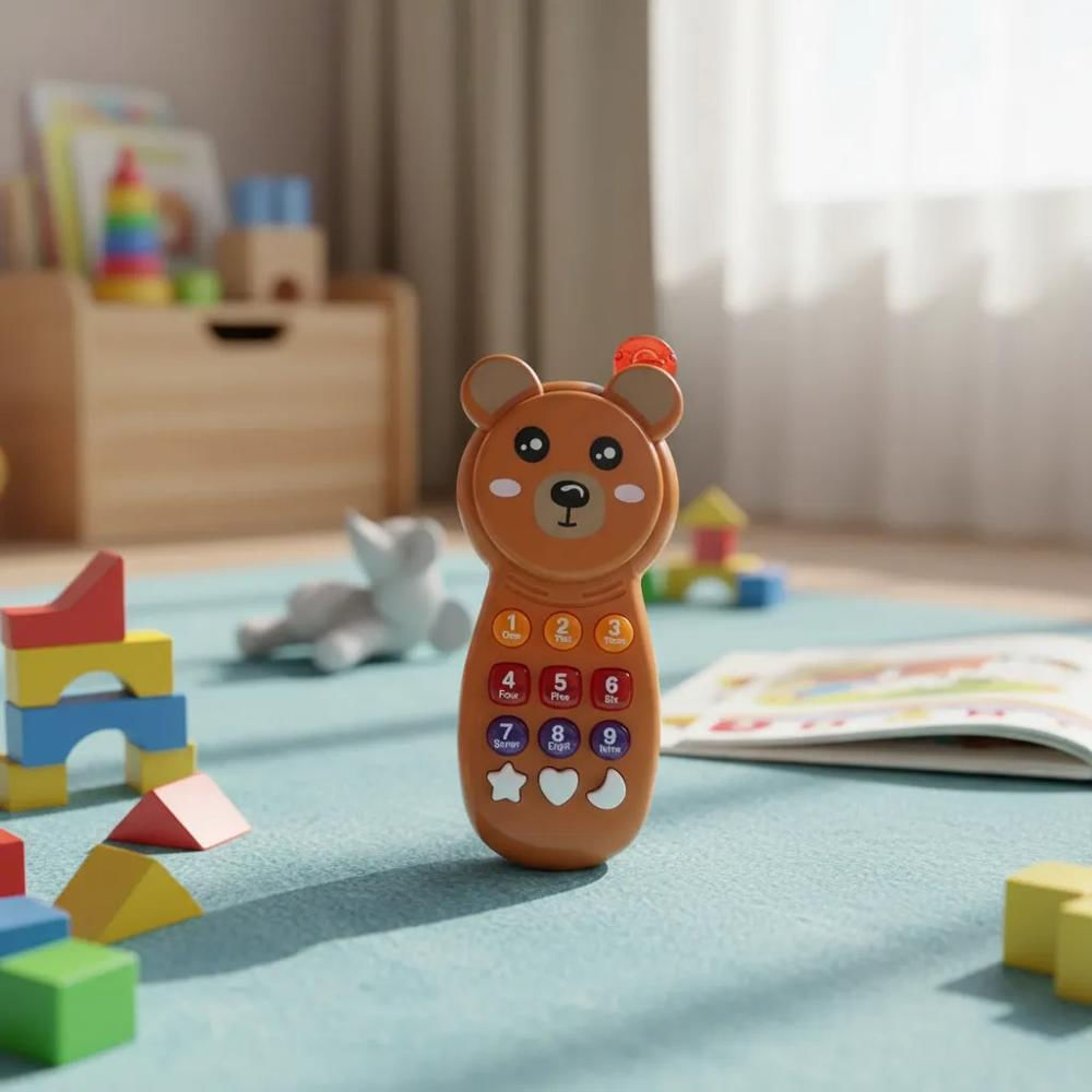 Celular Interactivo Diseño De Oso Para Niños Con Sonido img #2
