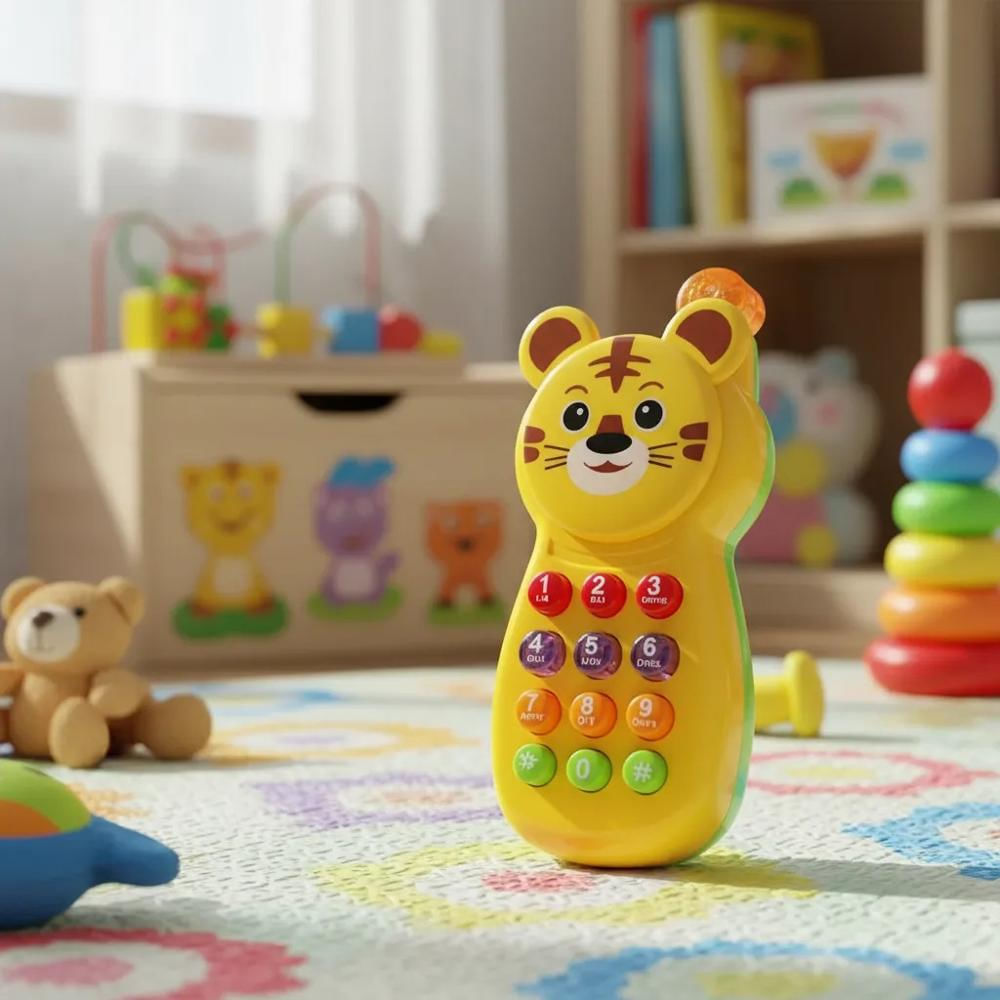 Celular Interactivo Diseño De Tigre Para Niños Con Sonido img #3