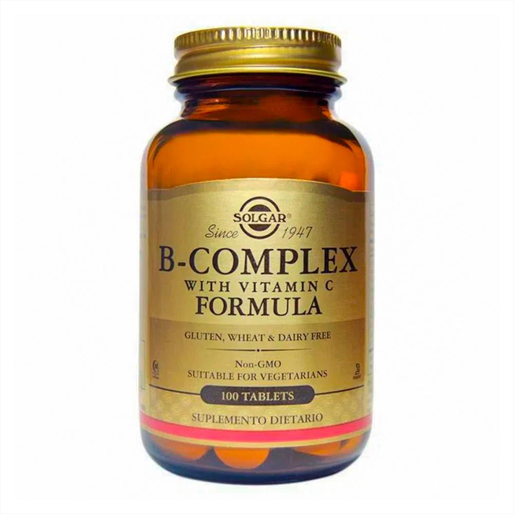 B Complex Con Vitamina C Formula 100 Tabletas Solgar img #1